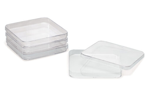 Boite de pétri carré 120*120 mm en plastique