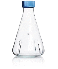 Alternative view of Fiole conique avec déflecteur et bouchon à vis à membrane